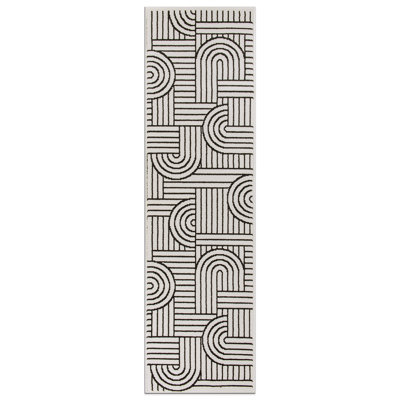 Contemporary Stripe Arch Design Area Rug