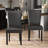 Faux Leather Upholstered Parsons Dining Chairs Black-1185341572