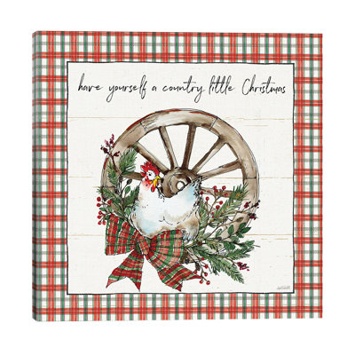 Holiday on the Farm V - Plaid 1 Piece Wall Art on Canvas