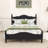 Wood Platform Bed Frame,Retro Style Platform Bed with Wooden Slat Support-1234318362-1234318436