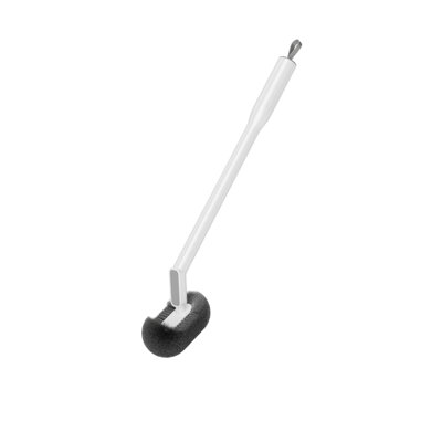 Angled Head Toilet Brush For Hard To Reach Spots, Bathroom Toilet Cleaner, 19.7in Gray