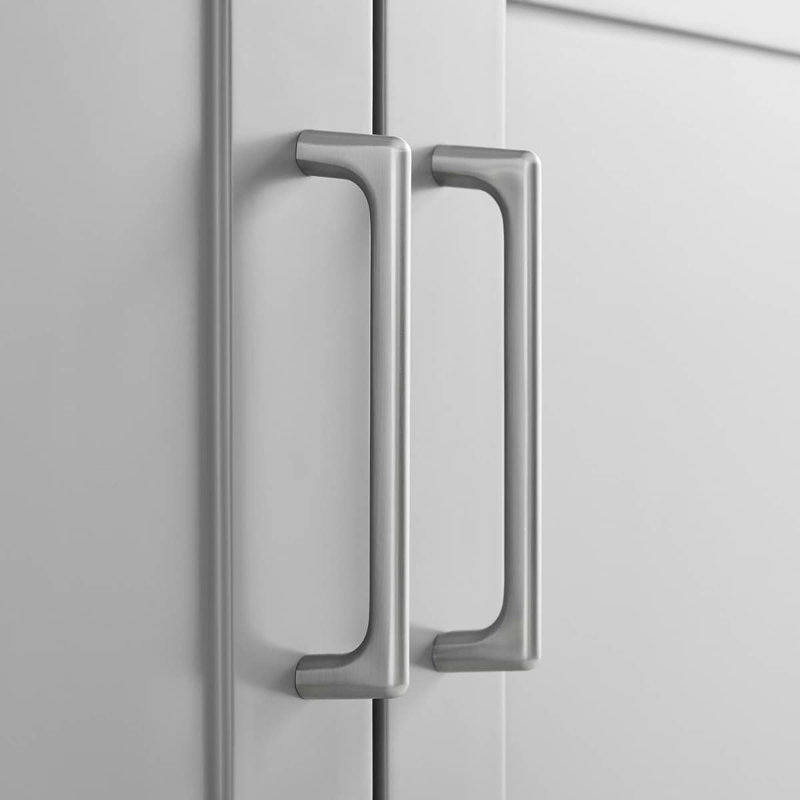 Sheraton 30" Freestanding Standard Single Bathroom Vanity with Top, Gray, Brushed Nickel