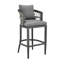 Tabouret d'extérieur en métal avec coussin Harleigh-1270630779