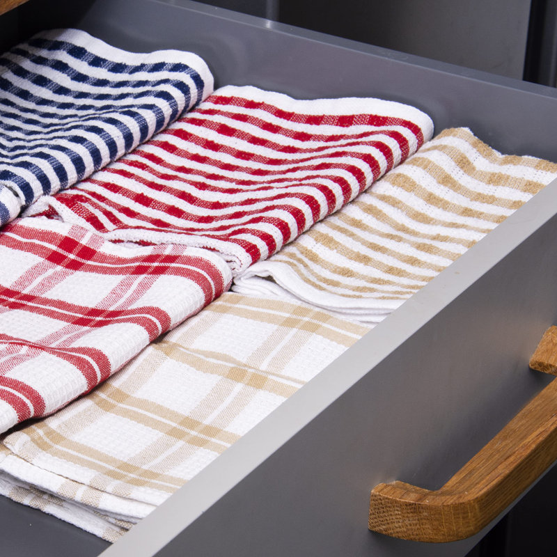 Cotton Stripe Jacquard Tea Towel Kitchen Towel