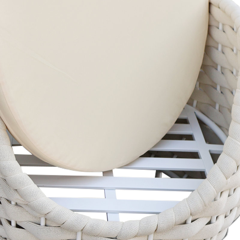 Ensemble de chaises de patio pour 2 personnes avec table basse, 3 Pcs: Table, 2 Chairs