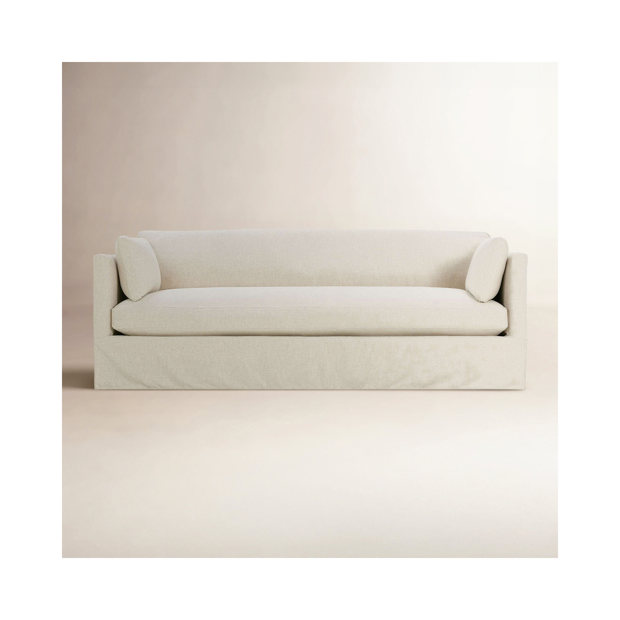 Madeline 90" Slipcovered Sofa, Natural Linen (11615-19)