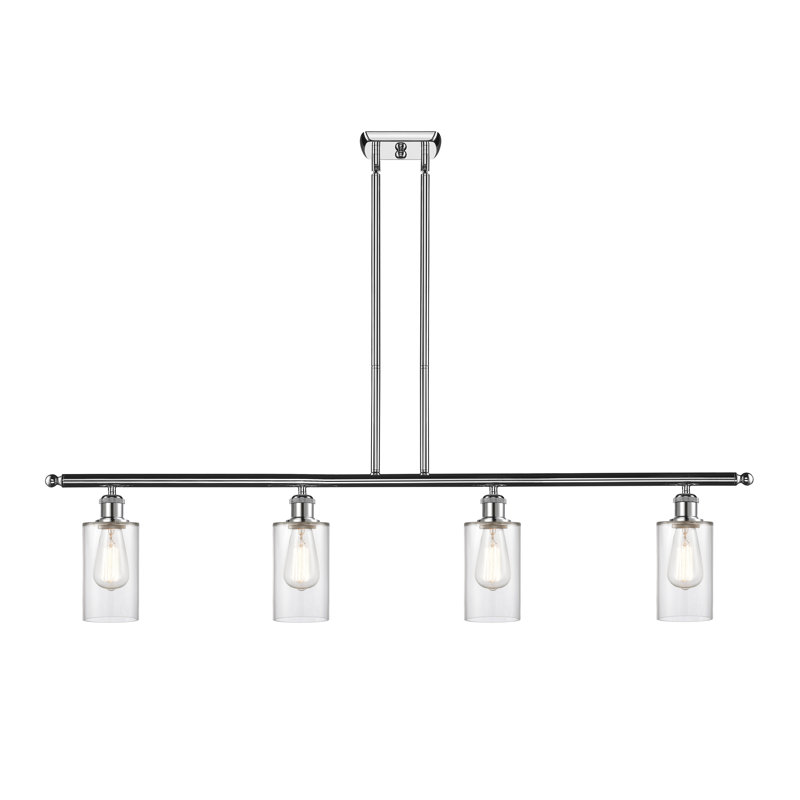 Cloverdale 4 - Light Kitchen Island Pendant, Clear, LED, Polished Chrome