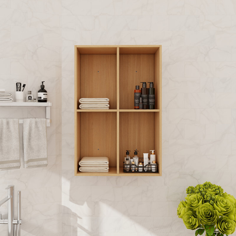 24" Floating Bathroom Side Cabinet With 2 Shelves