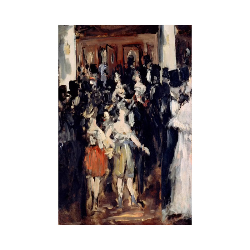 Masked Ball At The Opera by Edouard Manet - Wrapped Canvas Painting, 20.32 cm H x 30.48 cm W