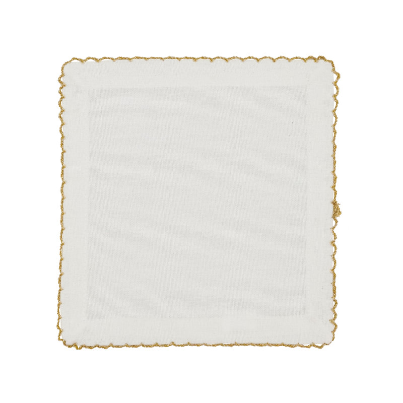 Vessie Cotton Square Napkin, Gold, 22" x 22"