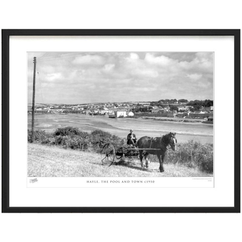 Hayle, The Pool And Town C1950 - Single Picture Frame Print, 40cm H x 50cm W x 2.3cm D