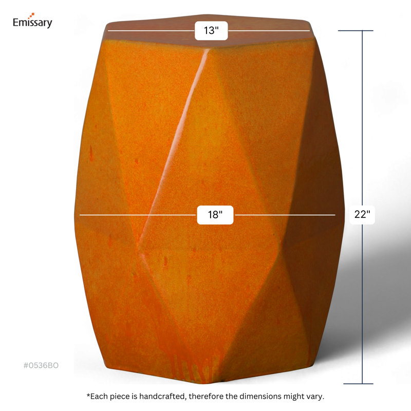 Ibtihal Garden Stool, Orange