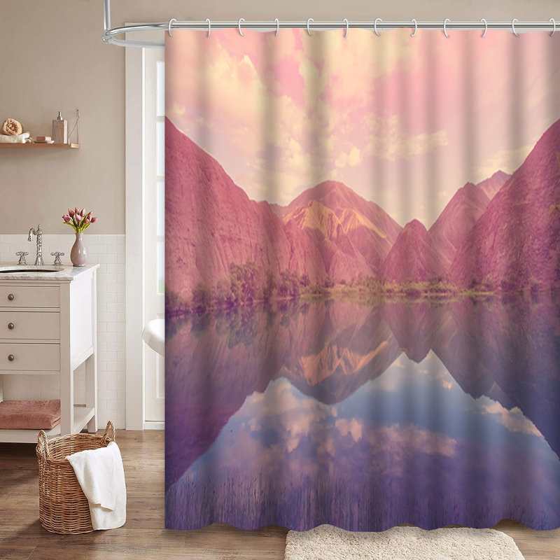 Rideau de douche Mountain Lake, L 72 po x l 84 po