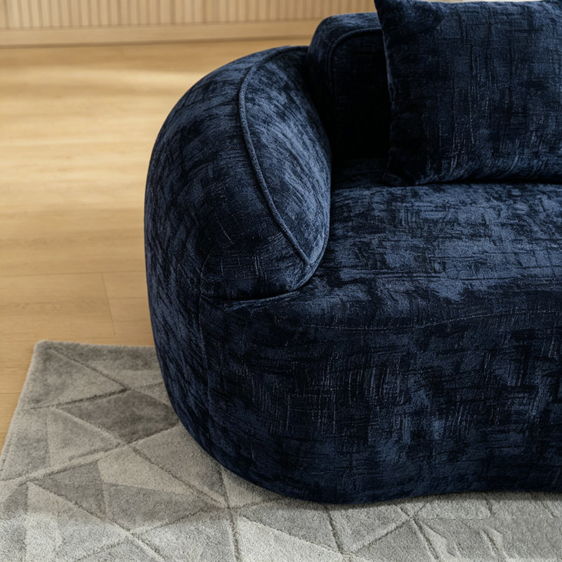 canapé courbé pour deux personnes, Dark Blue