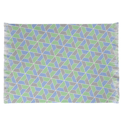 Tapis brun/vert/bleu zone trapézoïdales Mcguigan