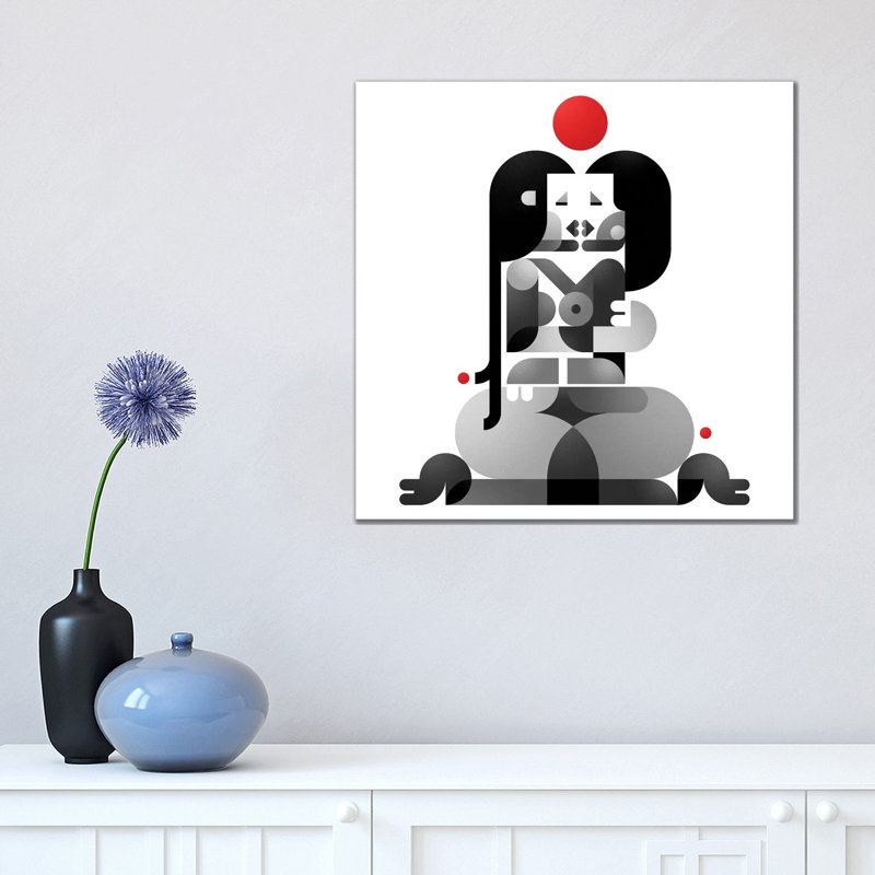 2 Girls, One Moon - Wrapped Canvas Print, 45.72 cm H x 45.72 cm W