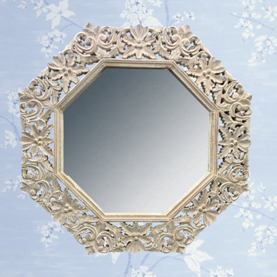 Wood Flat Wall Mirror
