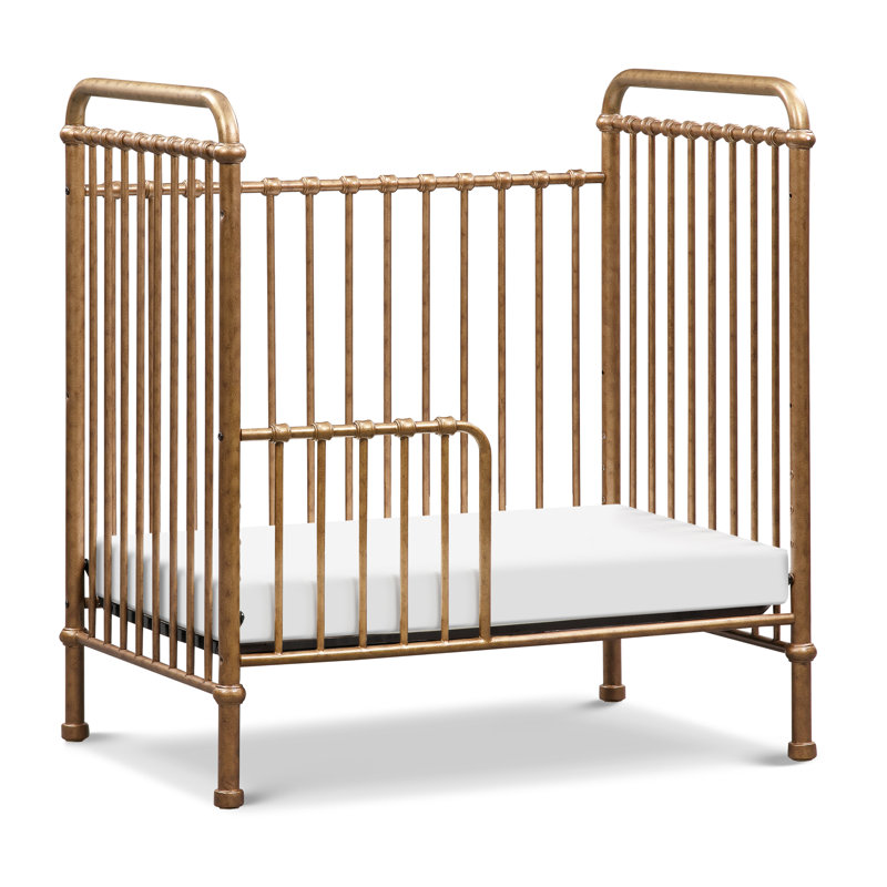 Abigail 3-In-1 Convertible Mini Crib, Vintage Gold