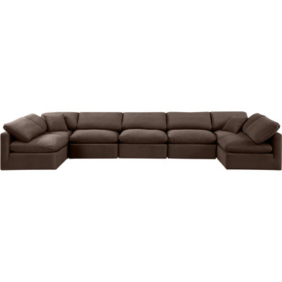 Itala Velvet U-Shaped Sectional Reversible
