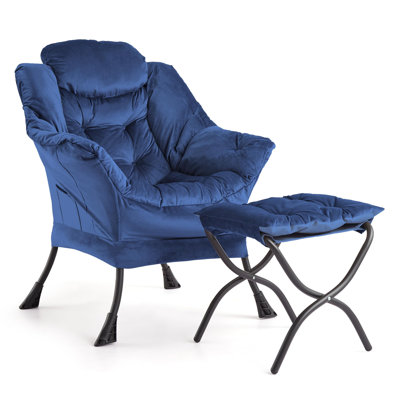Fauteuil Lazy avec repose-pieds, fauteuil d'appoint moderne, fauteuil de détente avec repose-pieds et fauteuil de lecture