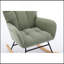 Chaise berçante moderne avec dossier haut et fauteuil à bascule-77519746