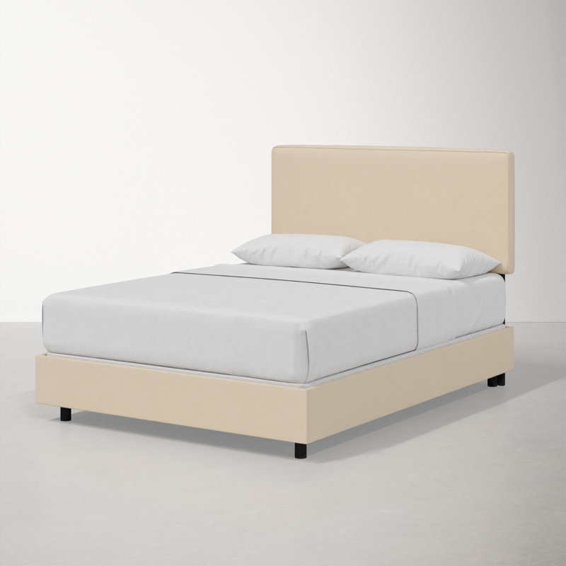 Marquise Upholstered Standard Bed, Twin, Classic Pearl Performance Velvet