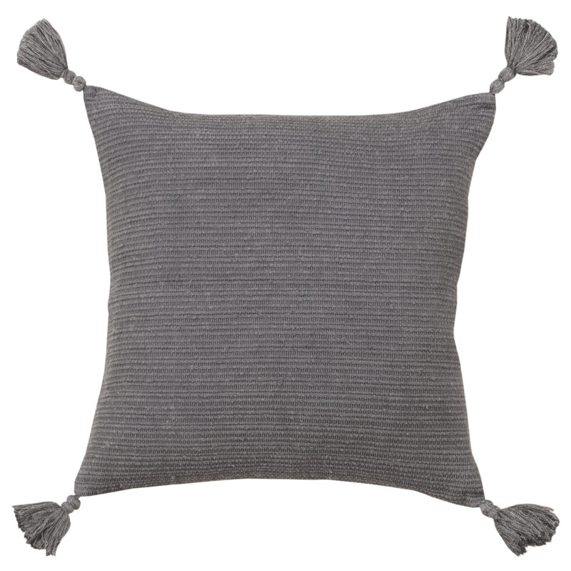  Poly Filled Throw  Pillow, Grey