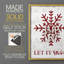 Let It Snow Snowflake, reproduction encadrée - bois massif-687639106-687639113