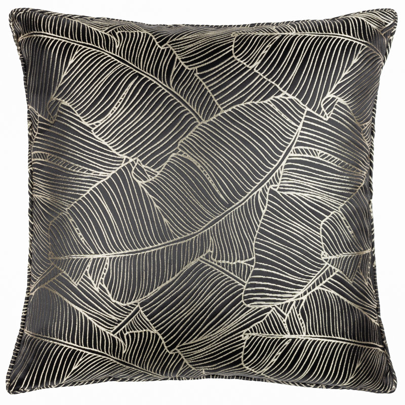 Seeneytown Seymour Geometric Square Throw Cushion, Black