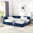 Full Size Storage Upholstered Tufted Bed Frame, Sofa Bed Frame With Comfortable Backrest And Armrests, Full Size Bed For Bedroom, Living Room,Velvet(80.5''*59''*29.5'')-1985808090-1985808089