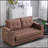 3-In-1 Upholstered Futon Sofa Convertible Floor Sofa Bed,Foldable Tufted Loveseat With Pull Out Sleeper Couch Bed,Folding Mattres Love Seat Daybed W/Side Pockets For Living Room