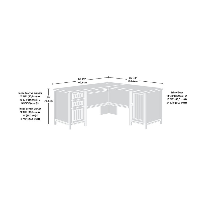 Dobby Costa L-Desk, Beige