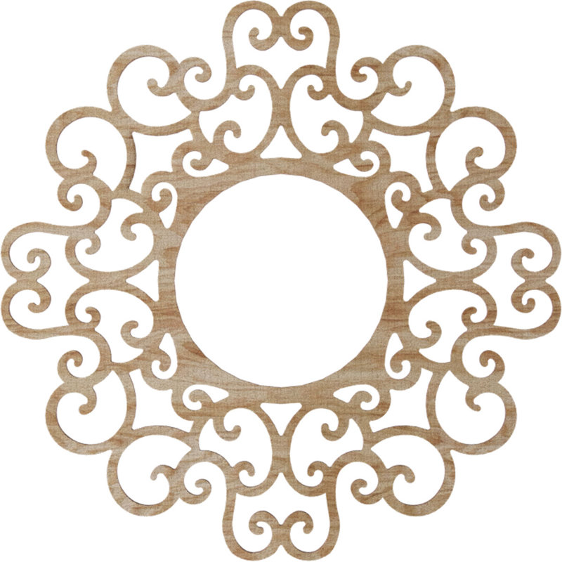 Médaillon de plafond 28 po x 28 po x P 3 3/4 po x P 3/8 po Reims, Chêne rouge, H 24 po x l 24 po x P 0,38 po