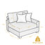 Upholstered Side Chair with Footstool-948402403