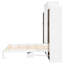 Lit double mural blanc avec table, tiroirs et lampe de chevet - solution peu encombrante pour les petits espaces, chambres de rangement intégrées, bureau pliable-518120148