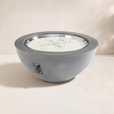 Monae Round Concrete Smokeless Fire Pit Table