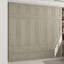 Armoire-penderie de grande taille (94,5 po) de largeur, avec 6 portes, 6 tiroirs et tringles à vêtements.-606238074