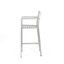 Ensemble de 2 tabourets d'extérieur avec cadre en aluminium antirouille 29,50 po d'extérieur, argent