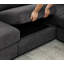 Canapé en L 100 po rembourré en chenille 100 po-508242461