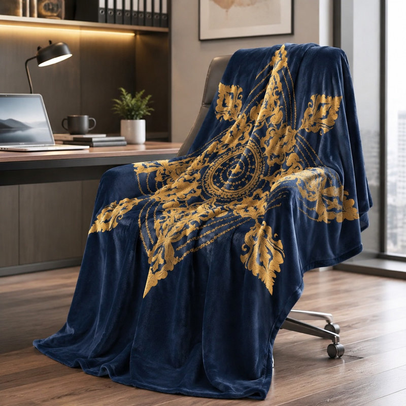 Jeté en peluche élégant à motif baroque, douillet douillet décoratif pour canapé-lit, Jeté pour bébé (l 30 po x L 40 po)