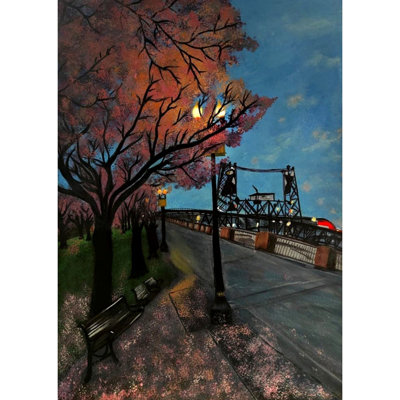 Blossom Tree In Downtown | Acrylic On Cavas Painting