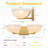 Modern Gold Wall Sconce with Gradient White Glass Shade, Half Moon Bowl Vanity Light for Bathroom Bedroom Hallway, Up Down Mount E12 Base, ETL Listed (2-Light Options)-2084074541-2084074538
