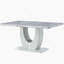 Table moderne en panneau de fibres à densité moyenne convenant à 4 à 6 personnes, table de salle à manger de 63 po avec plateau en bois aggloméré texturé gris marbré, structure facile à assembler et durable, ce qui en fait un choix idéal pour les restaurants.-599482065