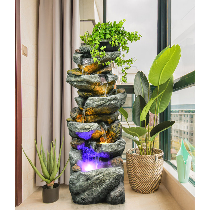 Ornement d'eau moderne en résine