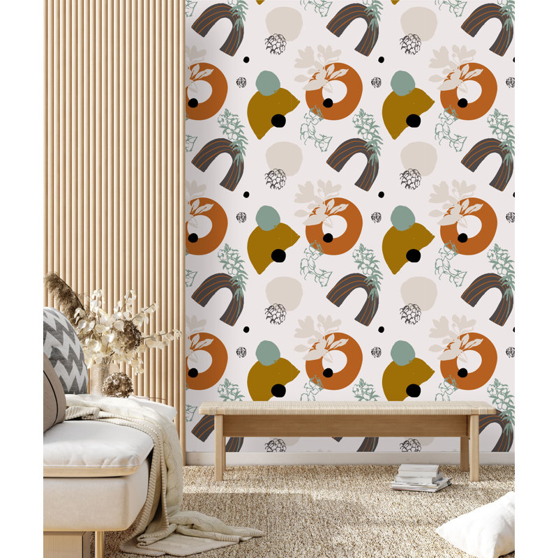 Panneau de papier peint Bella-Esme, L 18,75 po x L 25 po, Vinyle