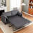 79.13-Inch Futon Sleeper Couch, Modern Pull Out Bed, Grey Corduroy, Metal Construction, For Living Room Style, 450 Pounds Max Load Sleeper, Comfy Base, Functional Use, Pound Capacity
