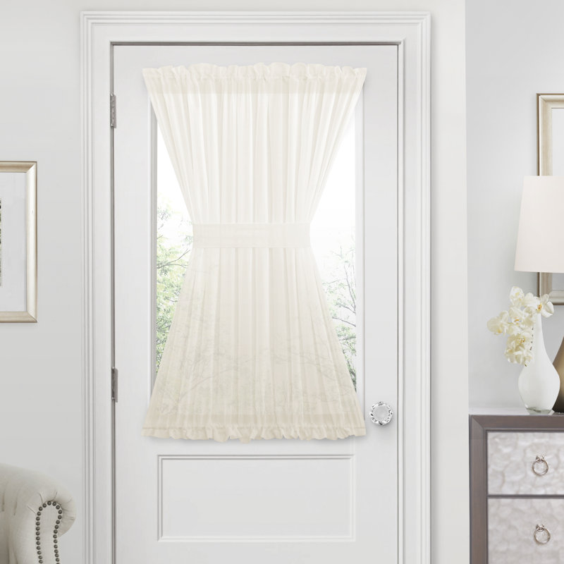 Fiqueroa Semi Sheer Curtain Single Panel, 54" W x 45" L, Beige