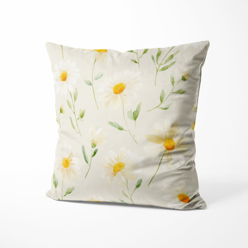 Coussin Floral, H 16 po x l 16 po