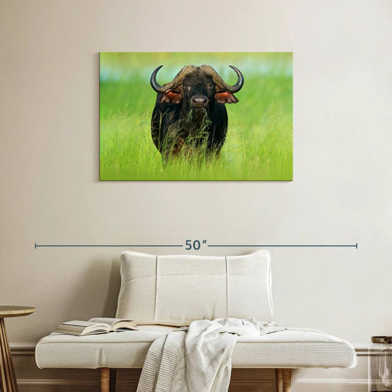 Eating Buffalo, 24" H x 36" W
