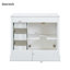 Meuble-lavabo transitionnel 36 po avec lavabo en céramique de 36 po - Comprend 2 portes à fermeture en douceur, une tablette réglable en forme de U, 3 tiroirs (dont un avec séparateur), une finition peinte et un grand espace de rangement-115672360
